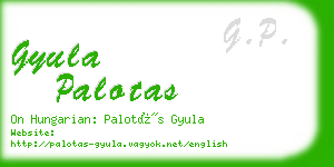 gyula palotas business card